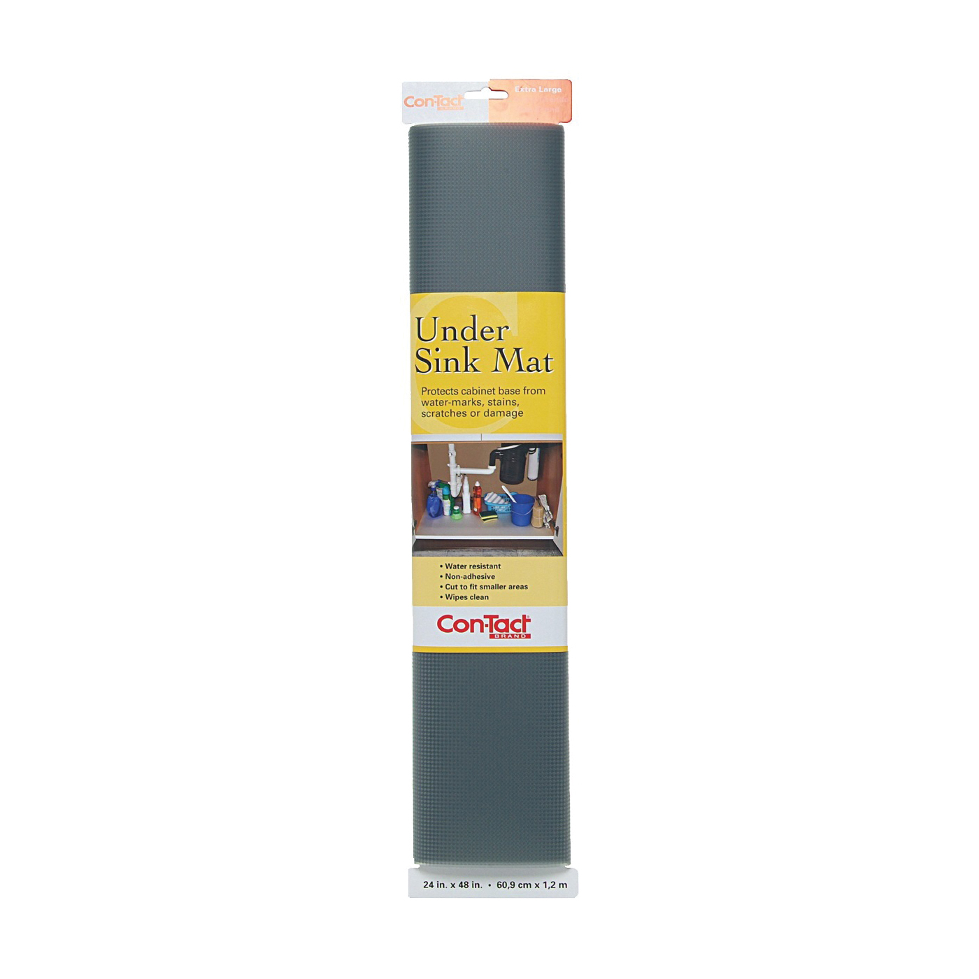 Con-Tact Brand Con-Tact Under Sink Mat - Graphite (24"x 4')