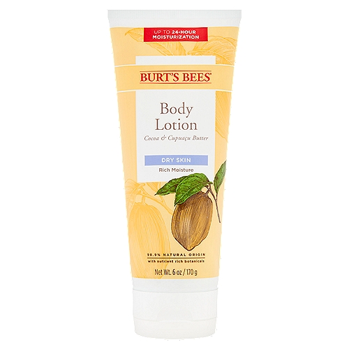 Burt's Bees Butter Body Lotion For Dry Skin Cocoa & Cupuacu Butters