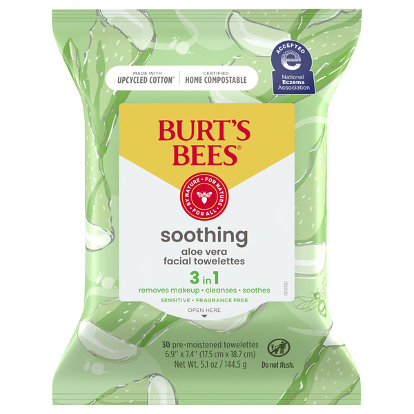 Burt's Bees Sensitive Skin Facial Cleansing Towelettes With Cotton Extract