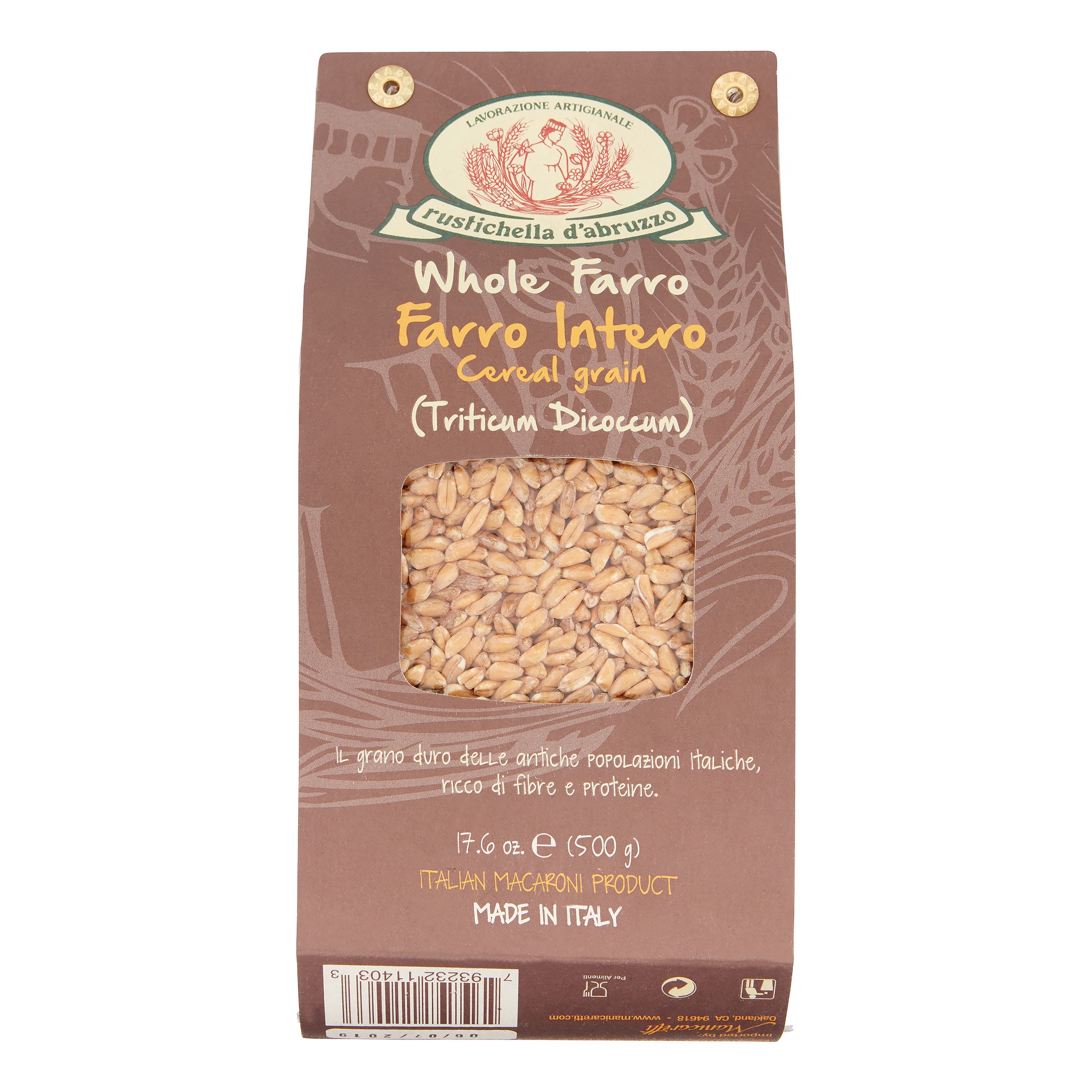 Rustichella d'Abruzzo Whole Grain Farro, 1.1 Lb