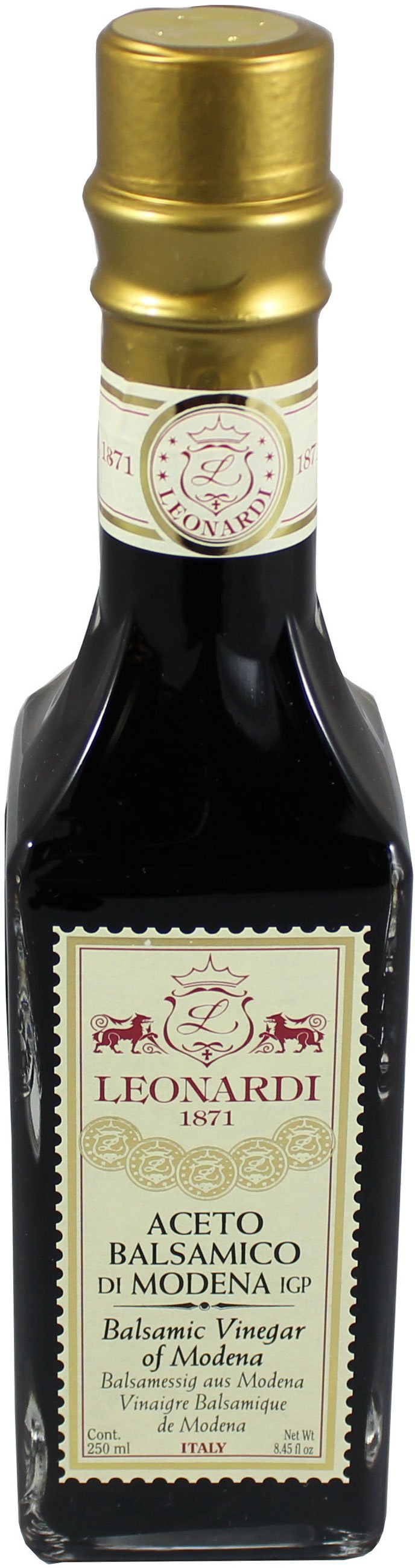 Leonardi Gold Seal Balsamic Vinegar Of Modena 8.45 Oz