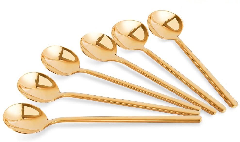 6 Pcs Gold Coffee Spoon Set – 12 Set/Ctn