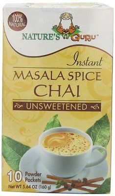 Nature's Guru Instant Unsweetened Chai, Masala Spice