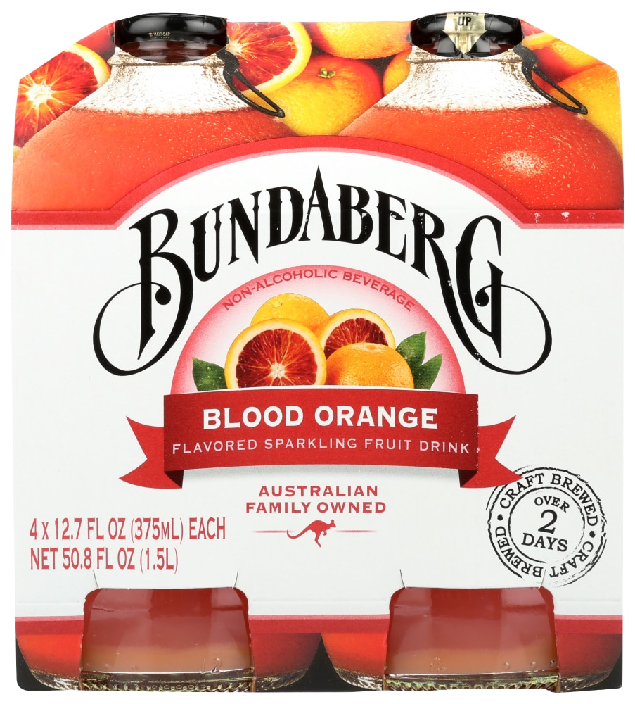 Bundaberg Sparkling, Blood Orange Flavored Fruit Drink