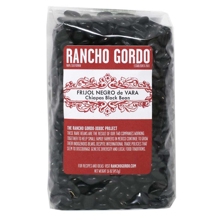 Rancho Gordo Chiapas Black Beans (Frijol Negro De Vara), 1lb