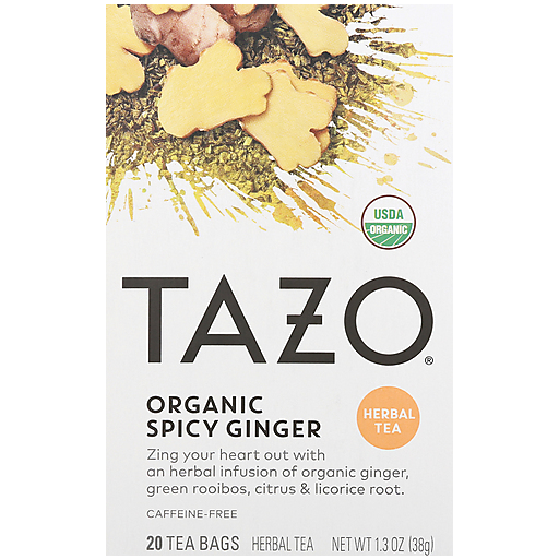 Tazo Organic Spicy Ginger Herbal Tea 20ct