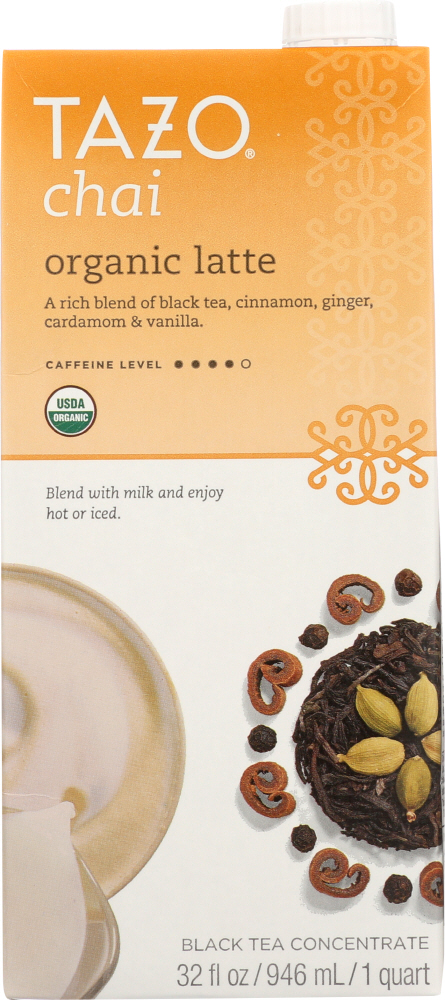 Tazo Organic Chai Latte Black Tea Concentrate 32 Fl Oz