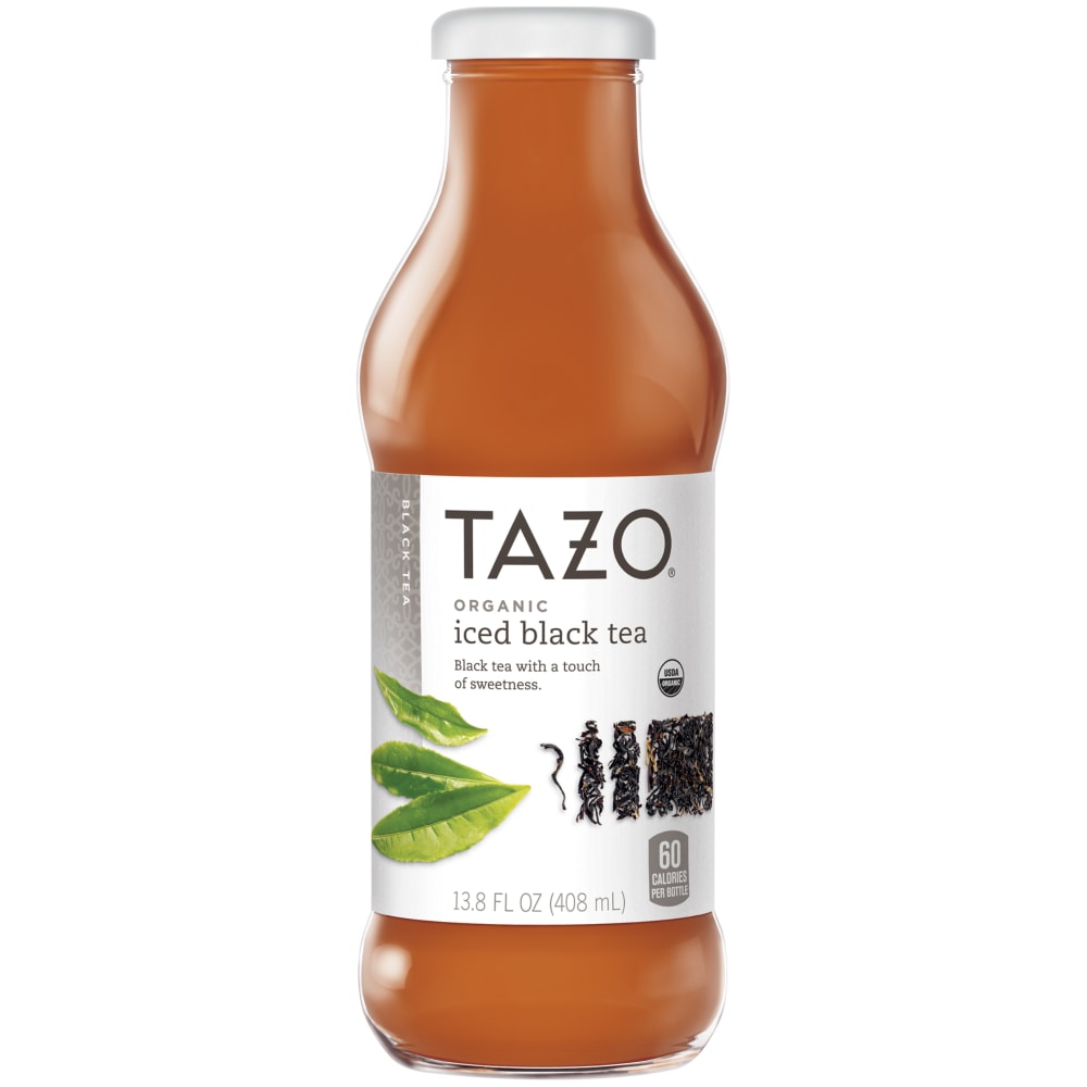 Tazo Organic Iced Black Tea - 13.8 Fl Oz Glass Bottle