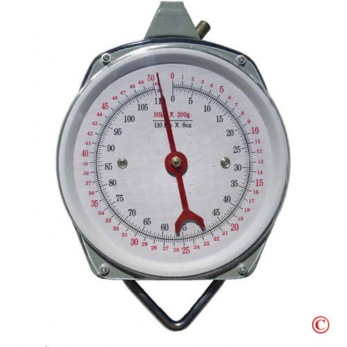 1 X 110 Lb. Hanging Spring Kitchen Dial Scale By Pit Bull