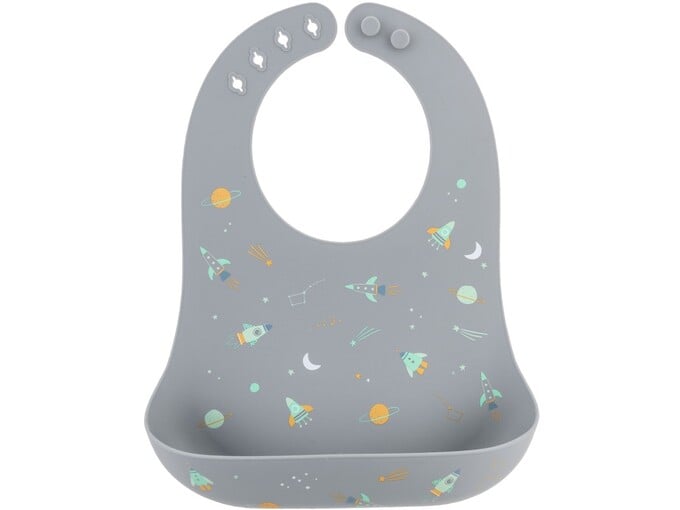Stephen Joseph Space Rockets Silicone Bib