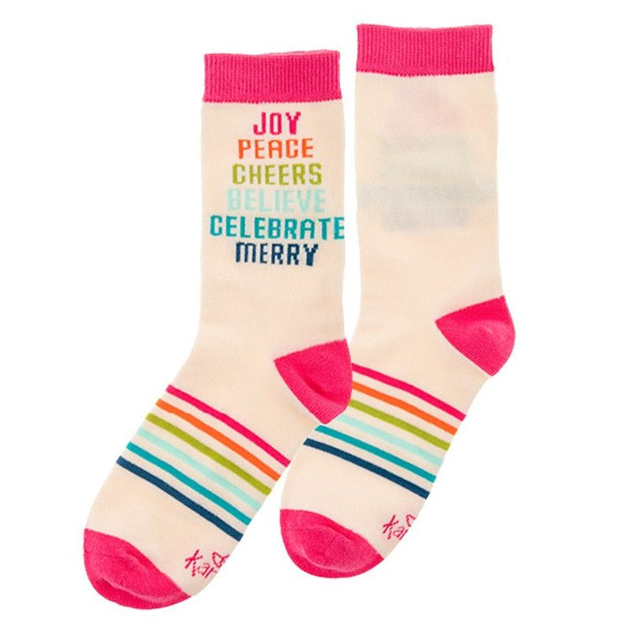 Holiday Joy Peace Cheers Socks