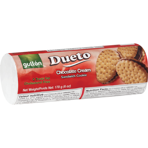 Gullon Dueto Cookie, Sandwich, Chocolate Cream