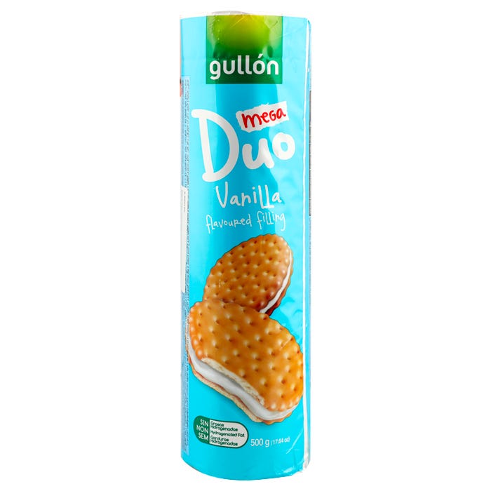 Gullon Cookies, Sandwich, Vanilla Cream, Mega Dueto