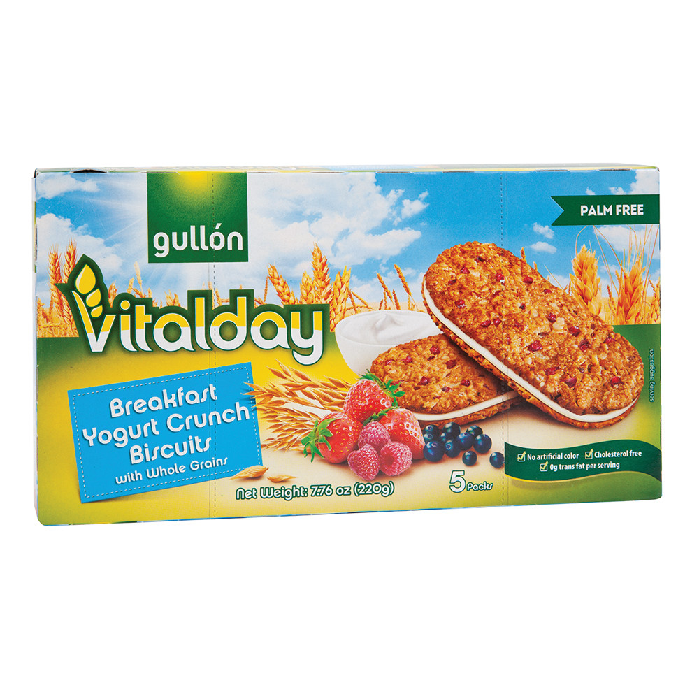 Gullon Biscuits, With Whole Grains, Breakfast Yogurt Crunch