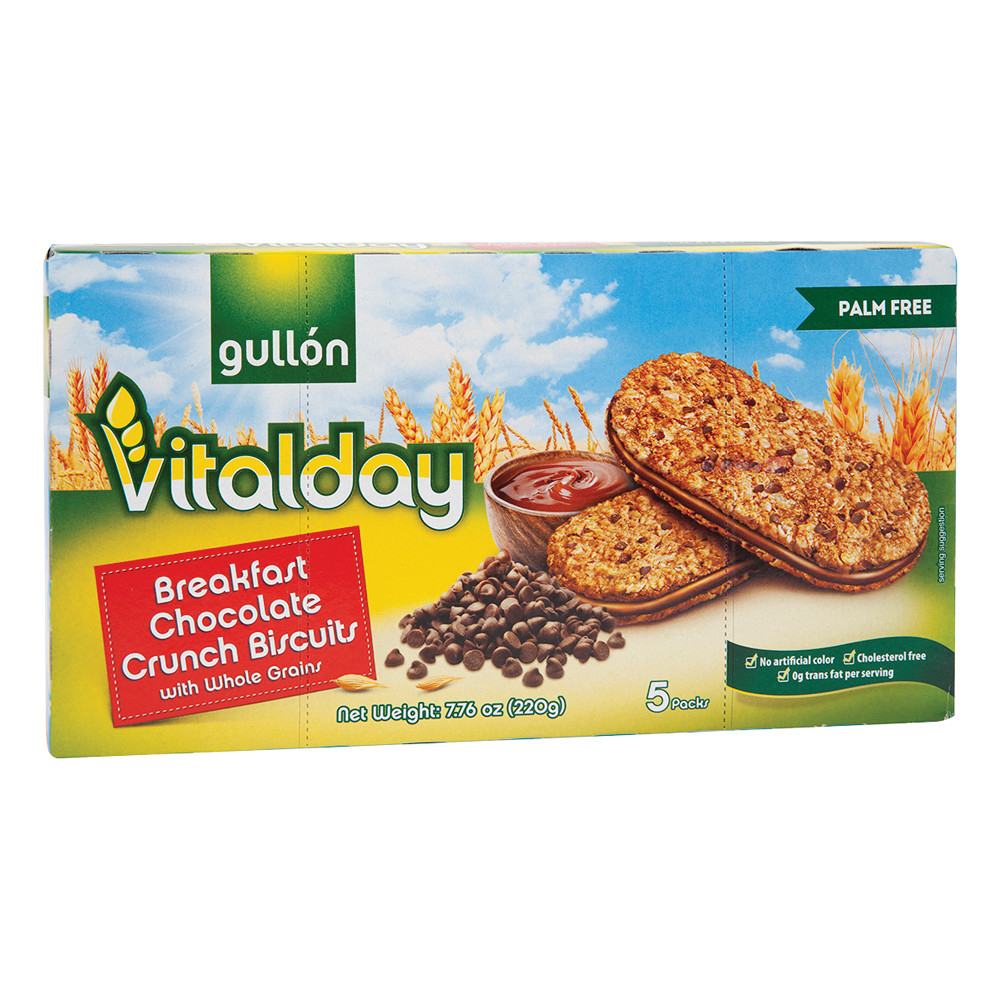 Gullon Vitalday Breakfast Hazelnut Crunch Biscuits With Whole Grains