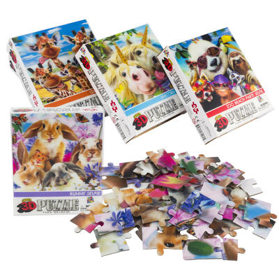 50pc 3D Animal Selfies Puzzle- 4 Assortments