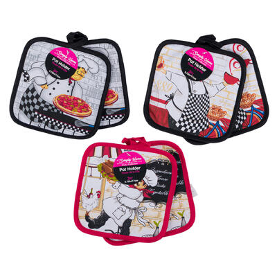 Simply Home 2pc Pot Holder- 6.75"- 3 Assortments
