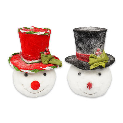 Snowman Head Decoration- 2 Assortments