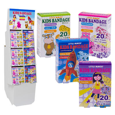 20 Ct Kids Bandages- 3/4" X 3"- 4 Assortments