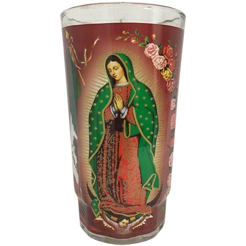 Candles Crystal Virgen De Guadalupe X