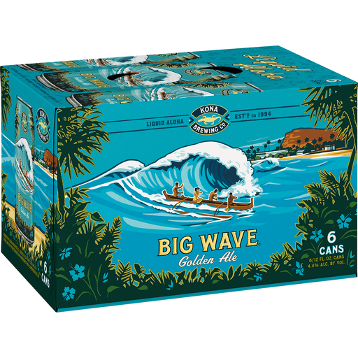 Kona Brewing Co. Big Wave Golden Ale Beer 6-12 Fl. Oz. Cans