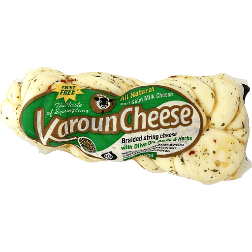 Karoun Braided String Cheese, With Olive Oil, Garlic & Herbs