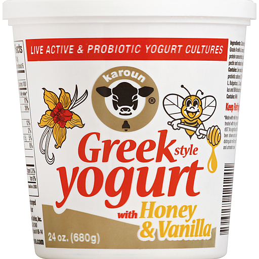 Karoun Yogurt, Greek Style, With Honey & Vanilla