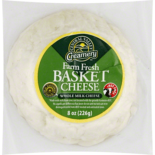 Central Valley Creamery Cheese, Whole Milk, Basket