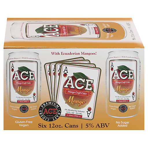Ace Cider Mango Craft 6 Pack 12 Oz. Can