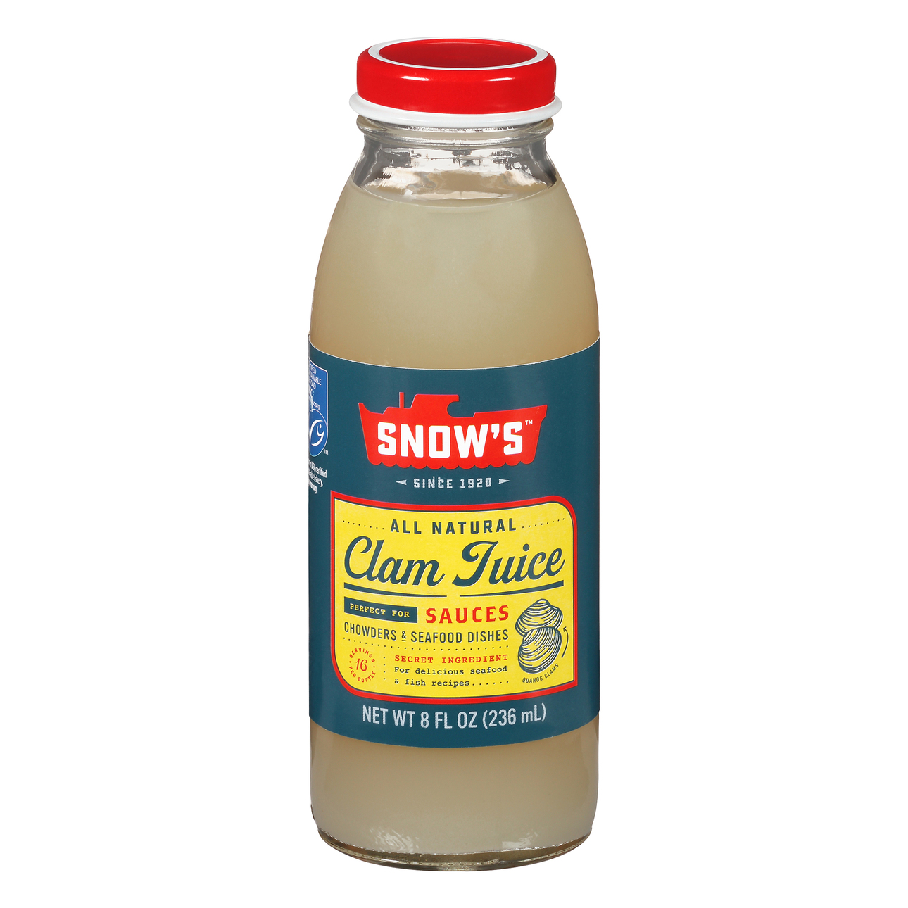 Snow's Bumble Bee All Natural Clam Juice 8 Oz. Bottle