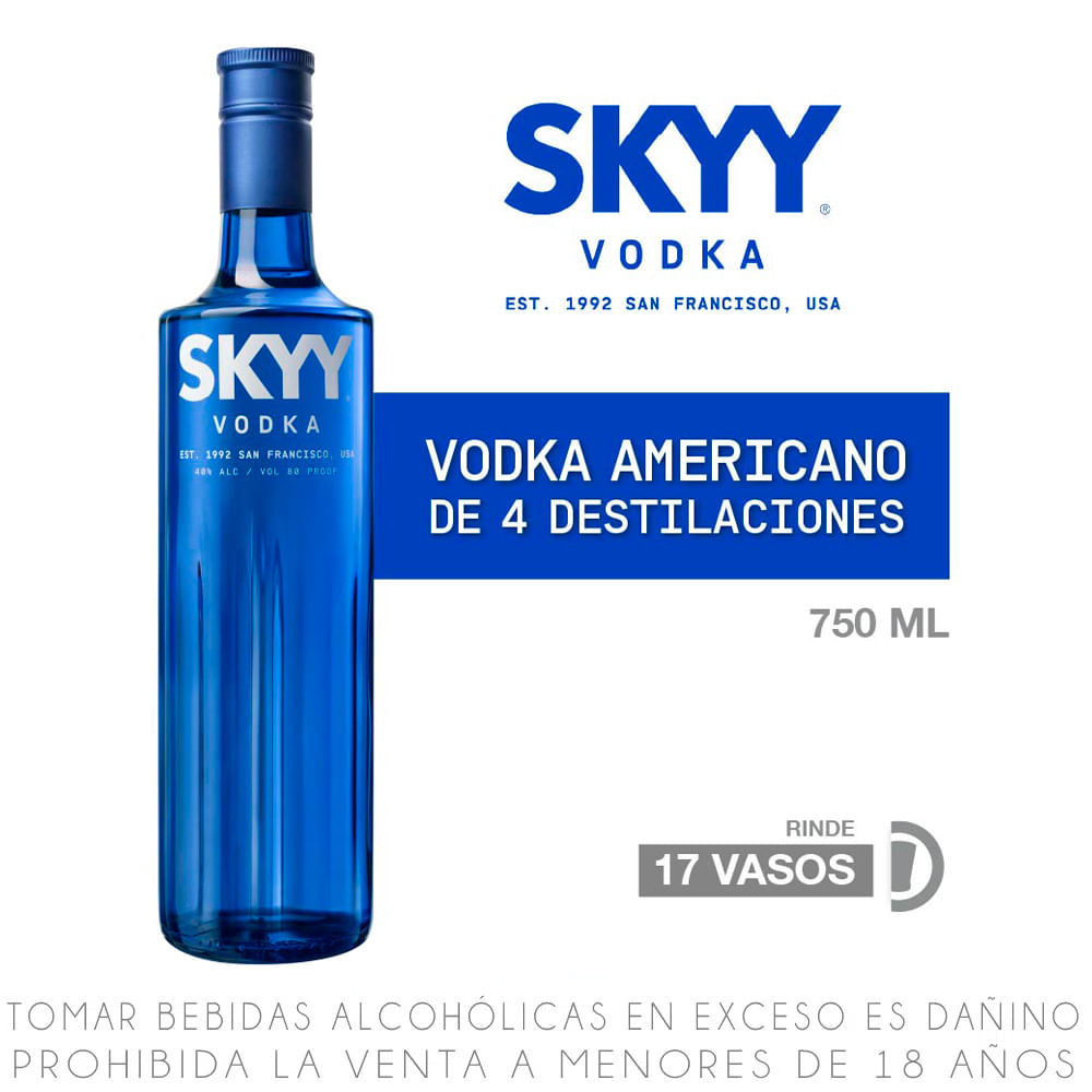 Skyy Blue Vodka 750 Ml