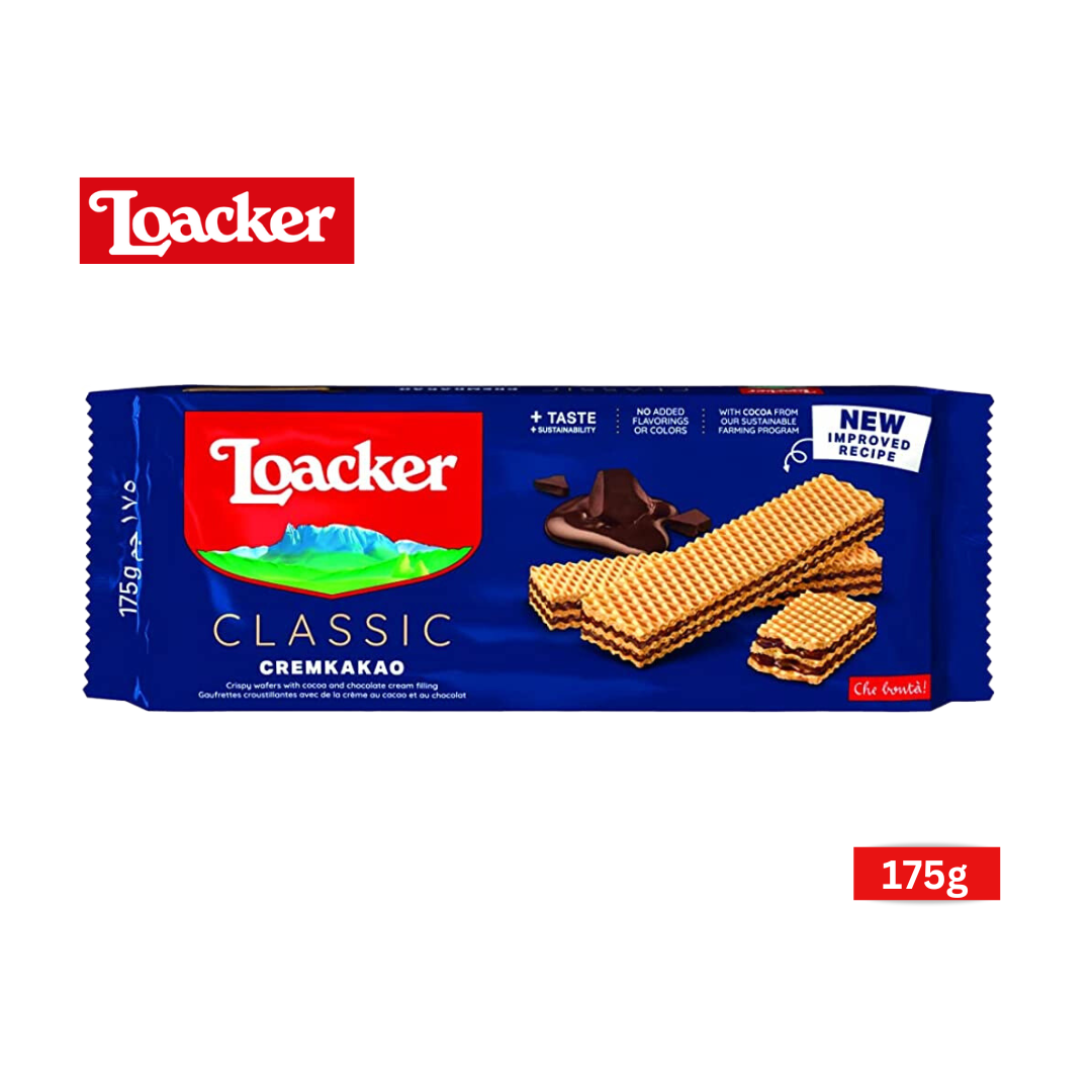 Loacker Wafer Classic 175gr Cremkakao Chocolate Cream