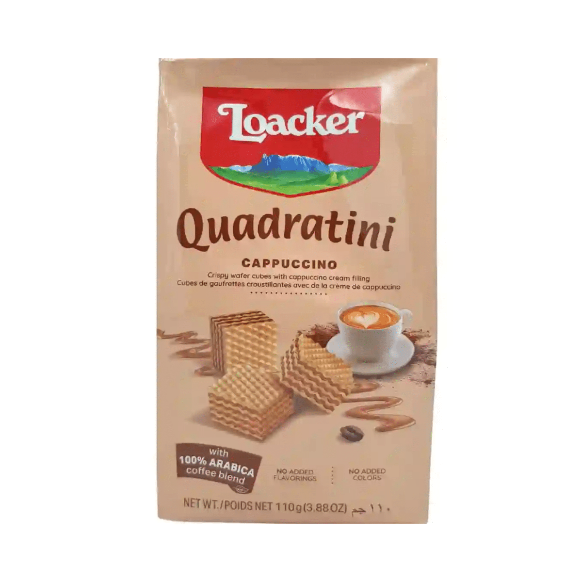 Loacker Quadratini Cappuccino Wafer 110g