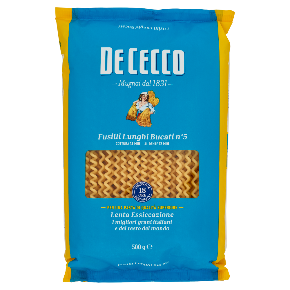 De Cecco Fusilli Lunghi Bucati N°5 500 G