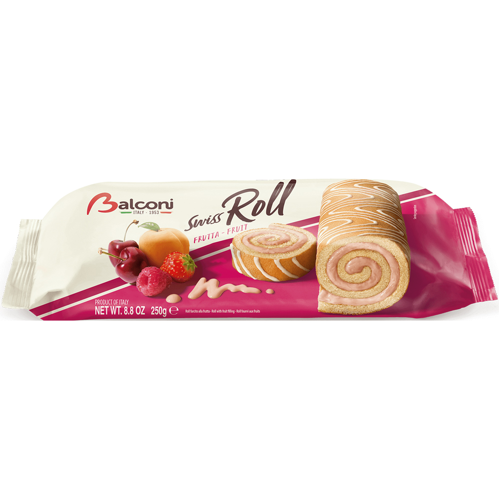 Balconi Rolcake Swiss Roll Fruit 250g