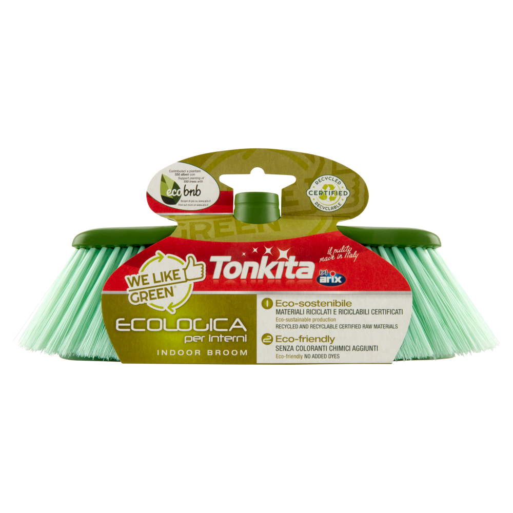 Tonkita We Like Green Ecologia Indoor Broom With Handle