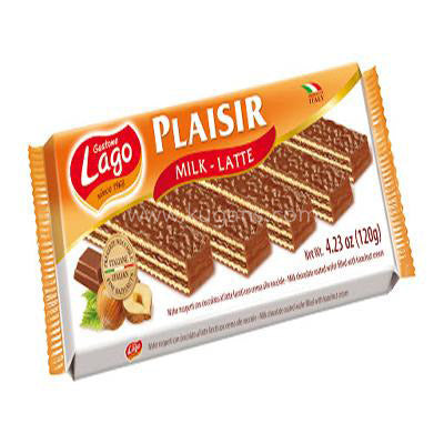 Lago Plaisir Wafer 120gr Covered Hazelnut