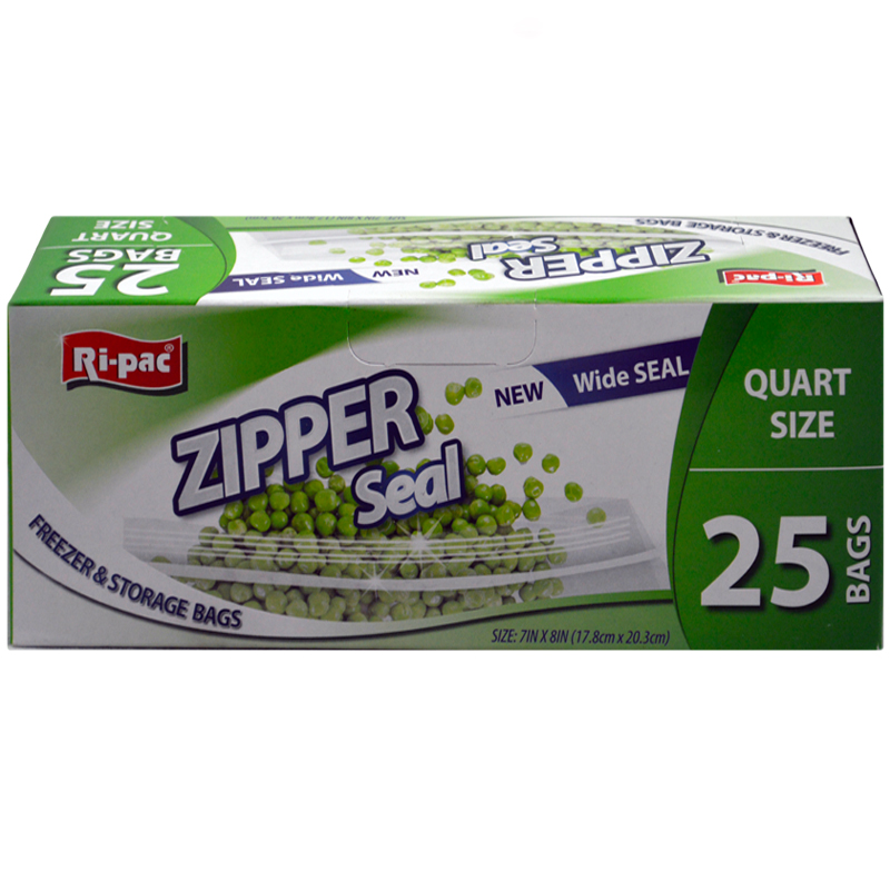 Ri-pac Zipper Bags Freezer & Storage 7 X 8