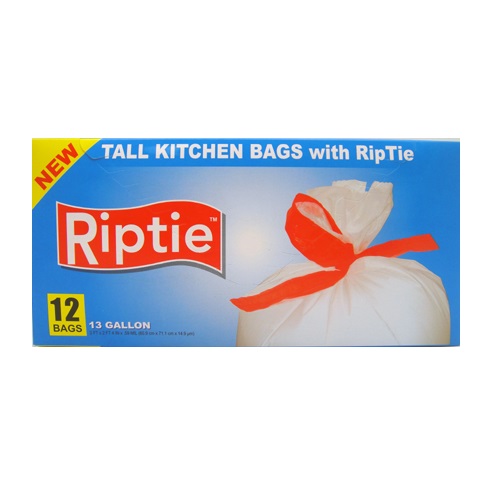 Riptie Trash Bags 12ct 13 Gallon-whole
