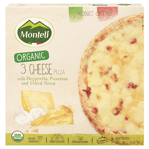 Monteli Pizza, Organic, 3 Cheese