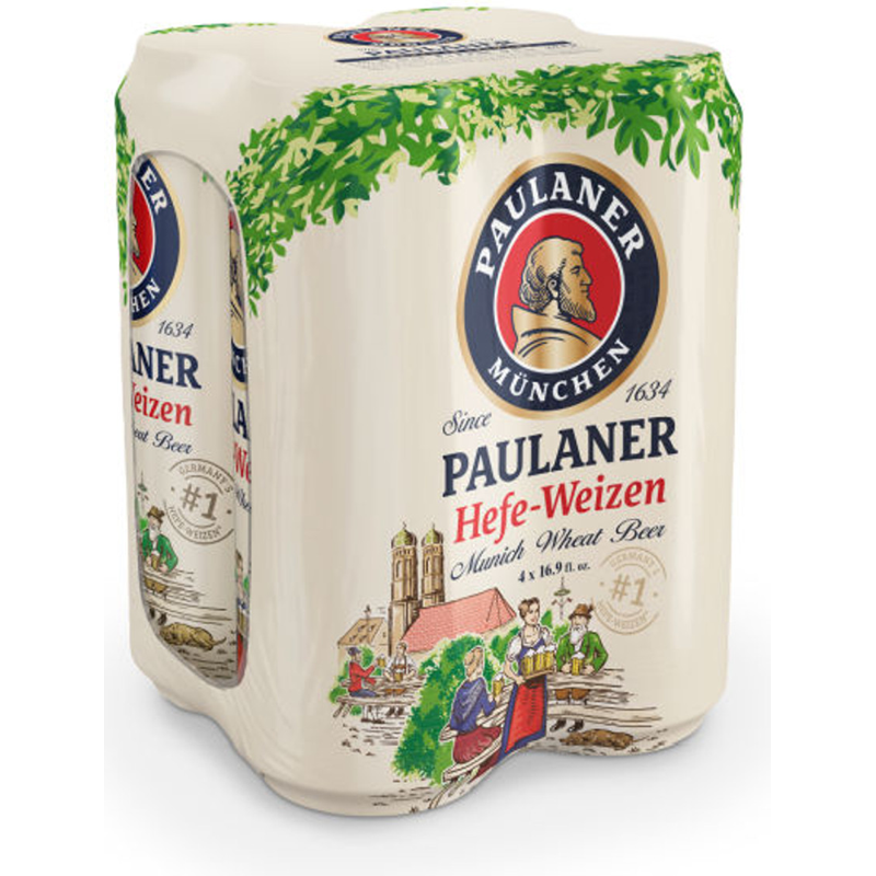 Paulaner Hefe-Weizen 500ml 4 Pack Cans