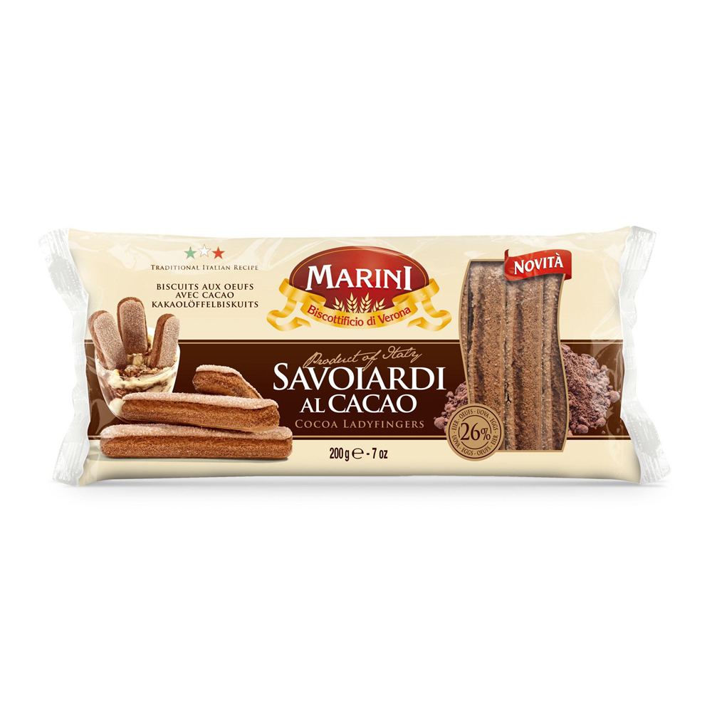 Savoiardi Galletas Ladyfingers Al Cacao Marini 200 G