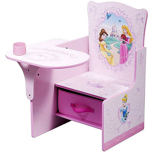 Disney Princesa Escritorio Y Silla Con Recipiente De Almacenamiento