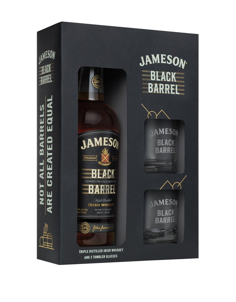 Jameson Black Barrel Gift Set 750ml