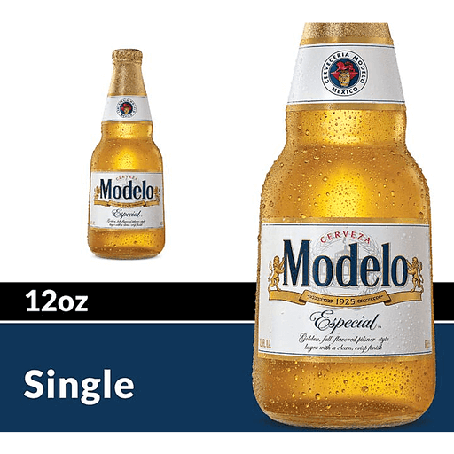 Modelo Especial Lager Mexican Beer, 12 Fl Oz Bottle, 4.4% ABV