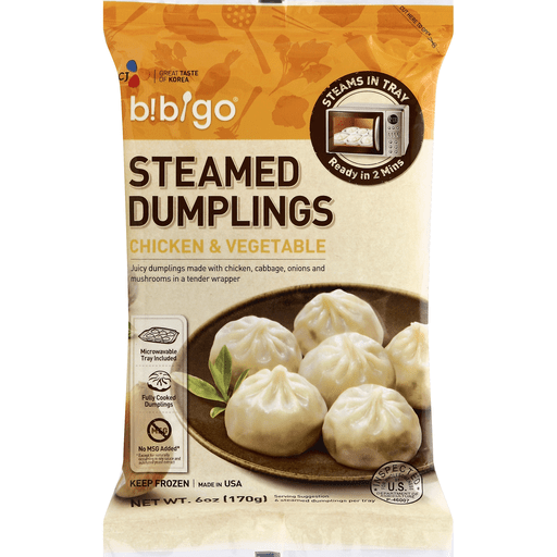 Bibigo Dumplings, Steamed, Chicken & Vegetable