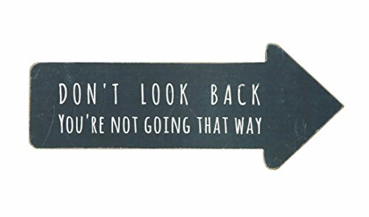 Creative Co-op Co-Op Wood Arrow Shape Don't Look Back Wall Decor