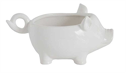 Creative Co-op Co-Op Stoneware Pig Shaped Bowl, White