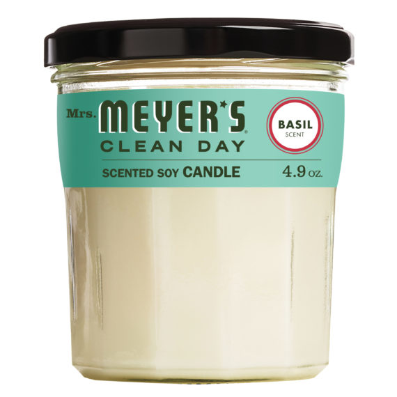 Mrs. Meyer’s Clean Day Scented Soy Candle, Basil, 4.9 Oz