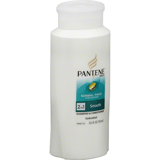 Pantene Pro-V 2 In 1 Shampoo & Conditioner, Smooth & Sleek, 25.4 Fl Oz